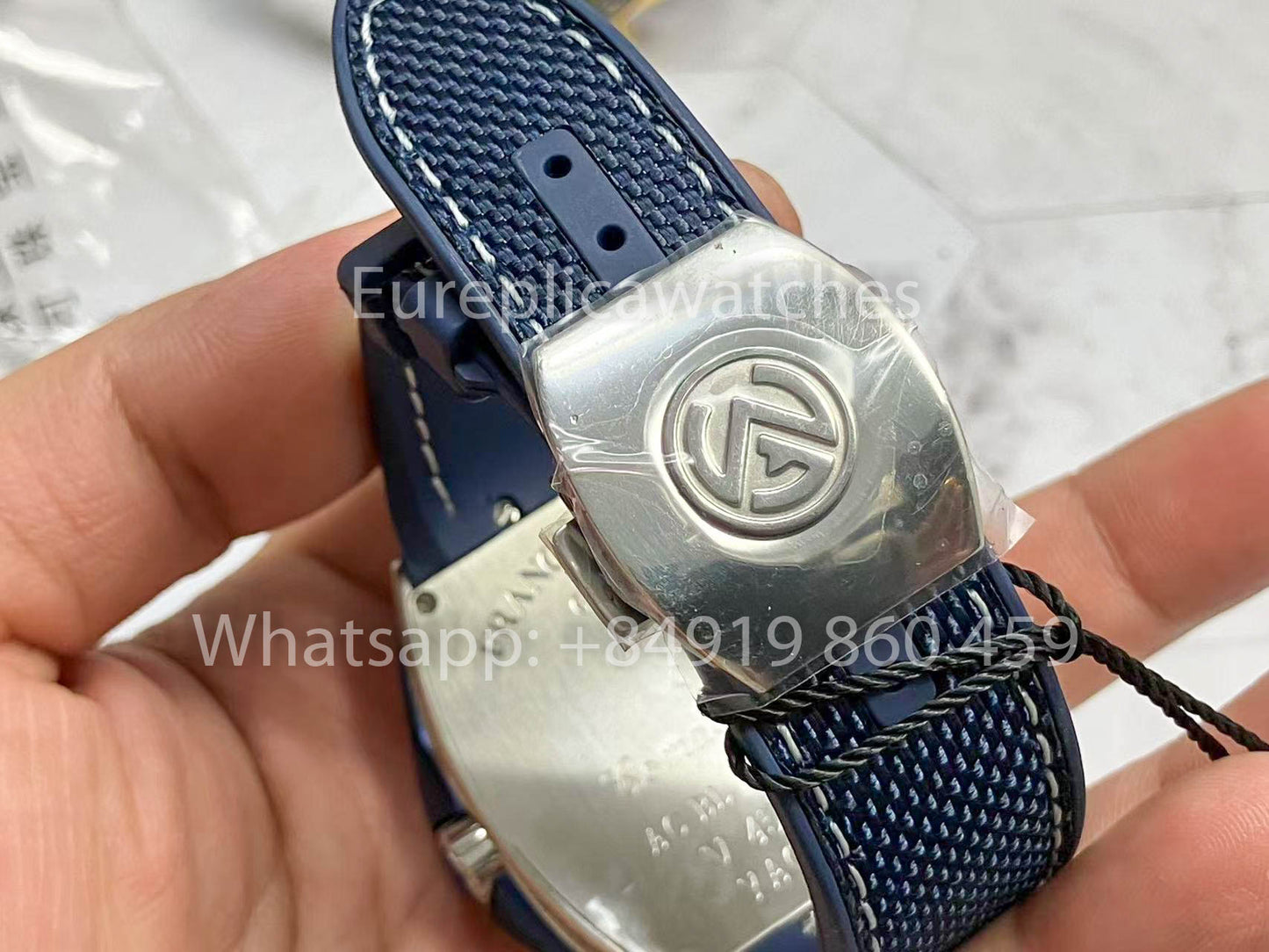 Franck Muller Mens Collection V45 SC DT Yachting 1:1 Best Edition ZF Fabbrica Blue Dial Swiss ETA9015