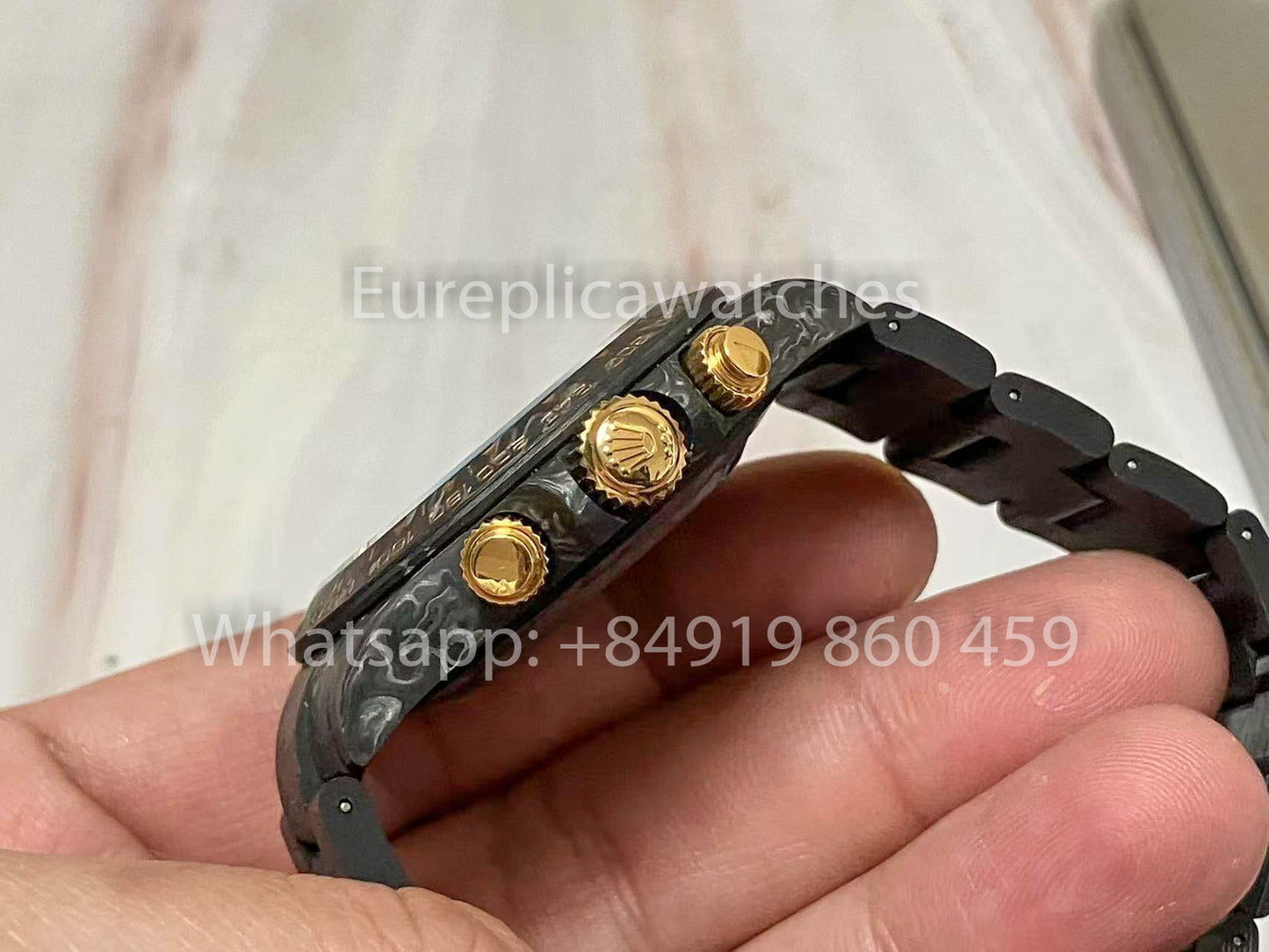 Rolex Daytona Carbonio Shadow em Ouro ZIF REMOULD 1:1 Melhor Clone Relógio Personalizado