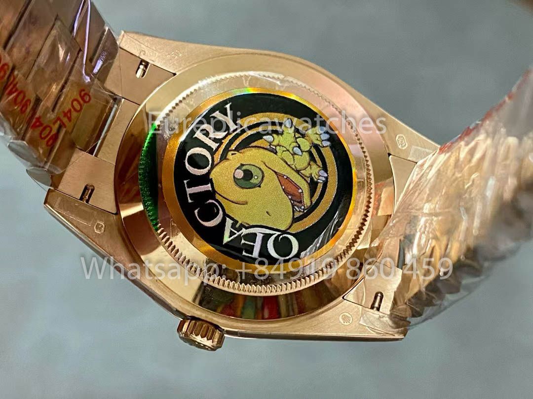 Rolex Day Date 40 228235 Rose Gold Green Dial versione migliore 1:1 QF Fabbrica