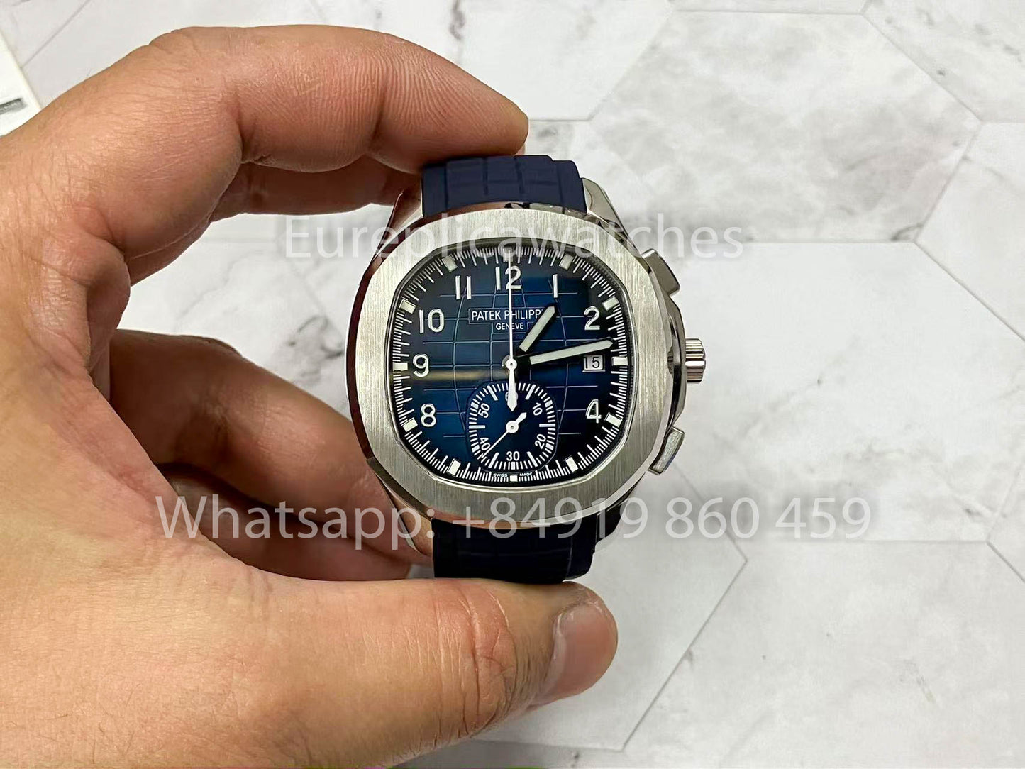 Patek Philippe Aquanaut 5968A-001 Blu Gomma cinturino versione migliore 1:1 3K Fabbrica