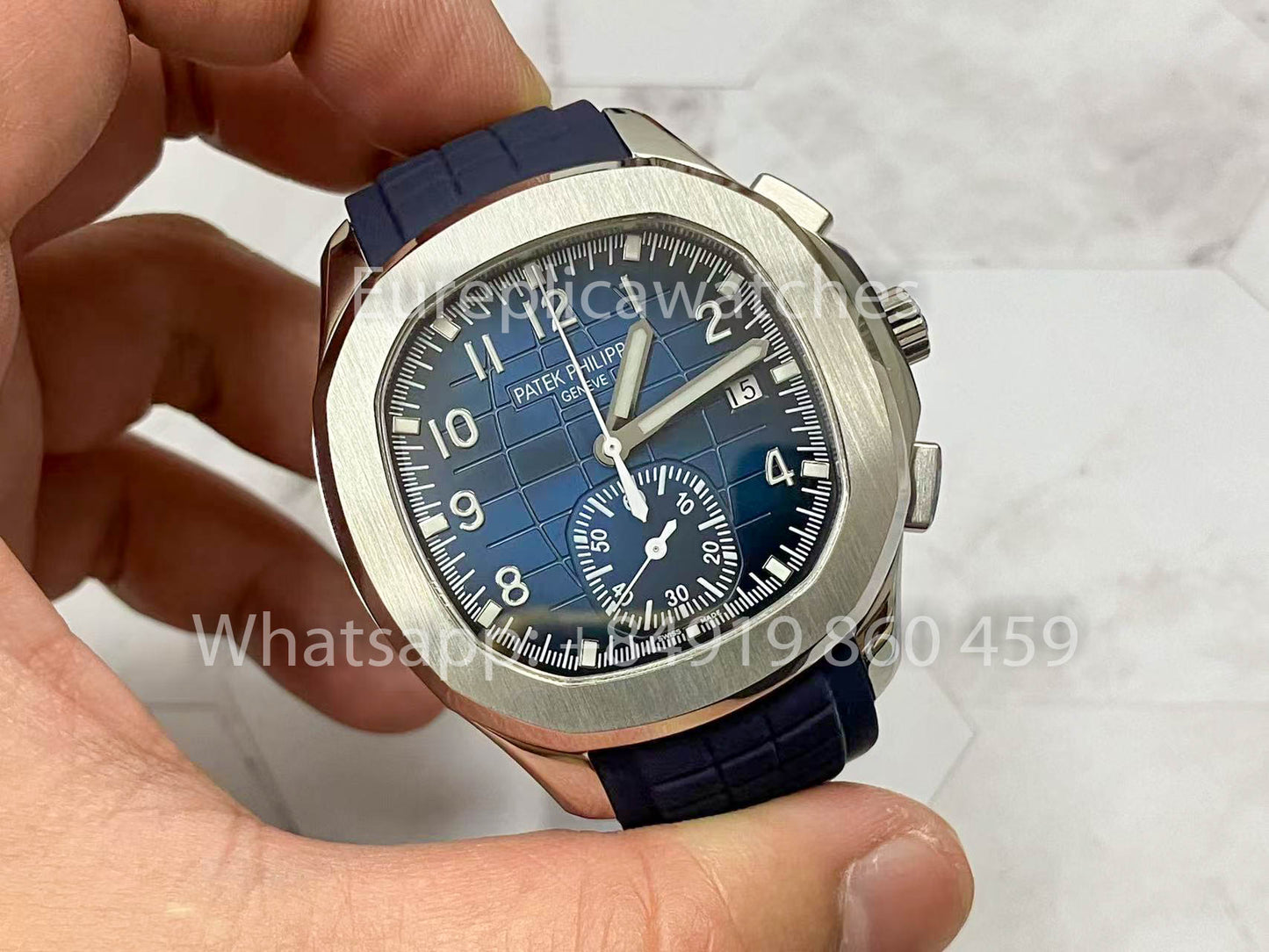 Patek Philippe Aquanaut 5968A-001 Blu Gomma cinturino versione migliore 1:1 3K Fabbrica