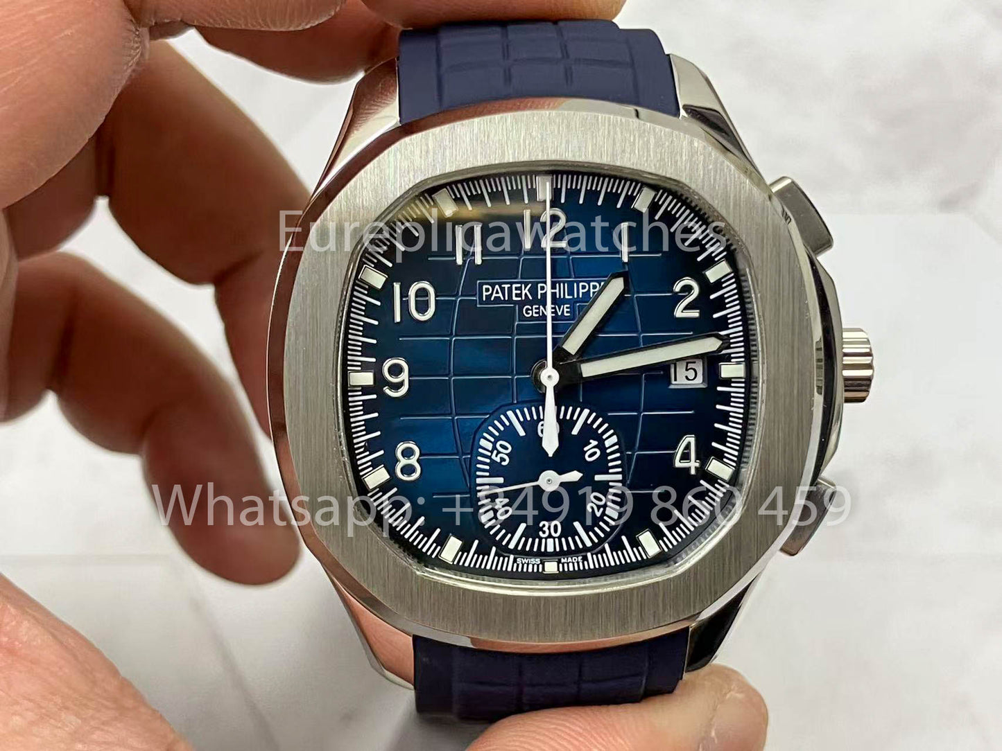 Patek Philippe Aquanaut 5968A-001 Blu Gomma cinturino versione migliore 1:1 3K Fabbrica