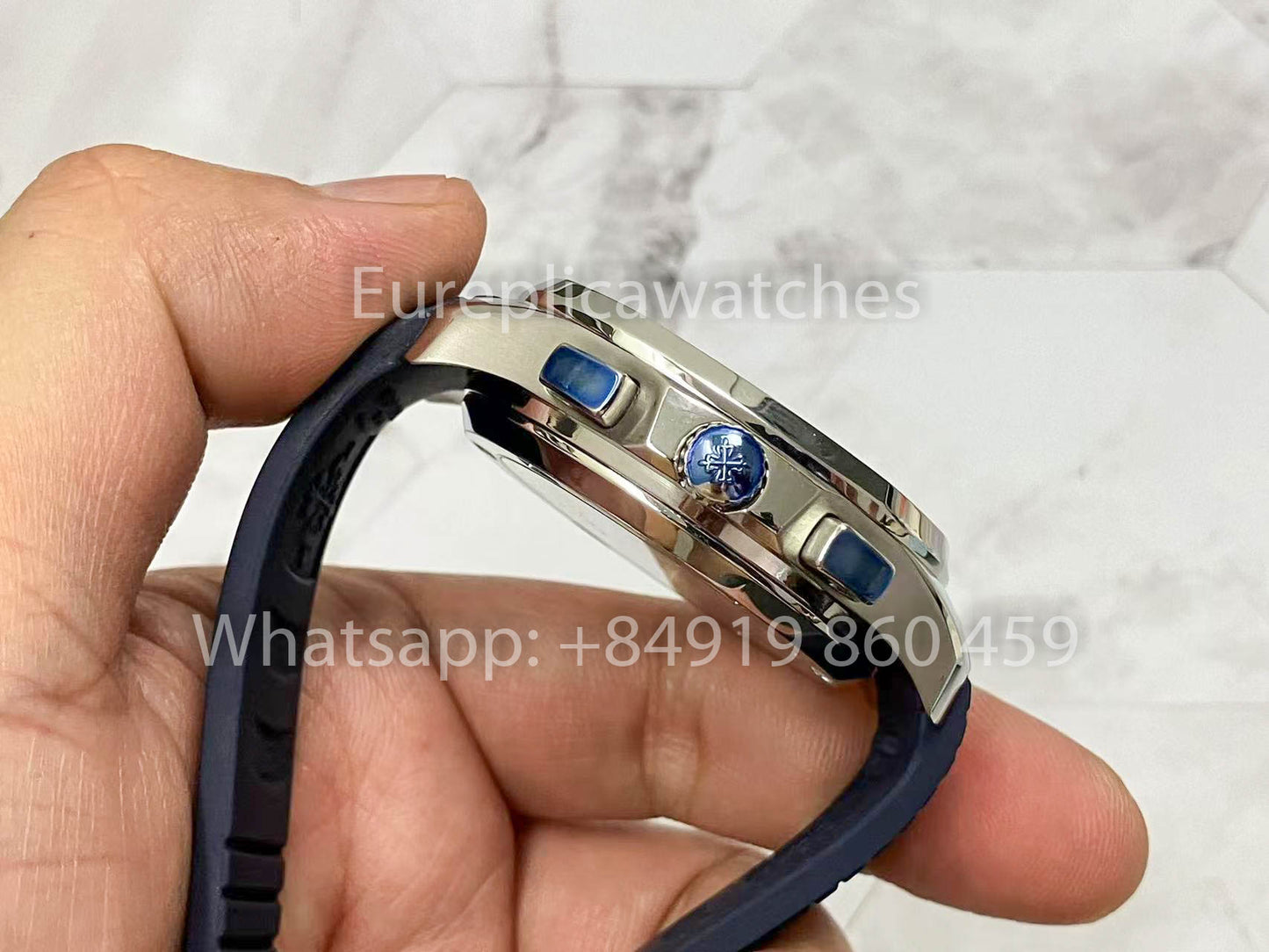 Patek Philippe Aquanaut 5968A-001 Blu Gomma cinturino versione migliore 1:1 3K Fabbrica