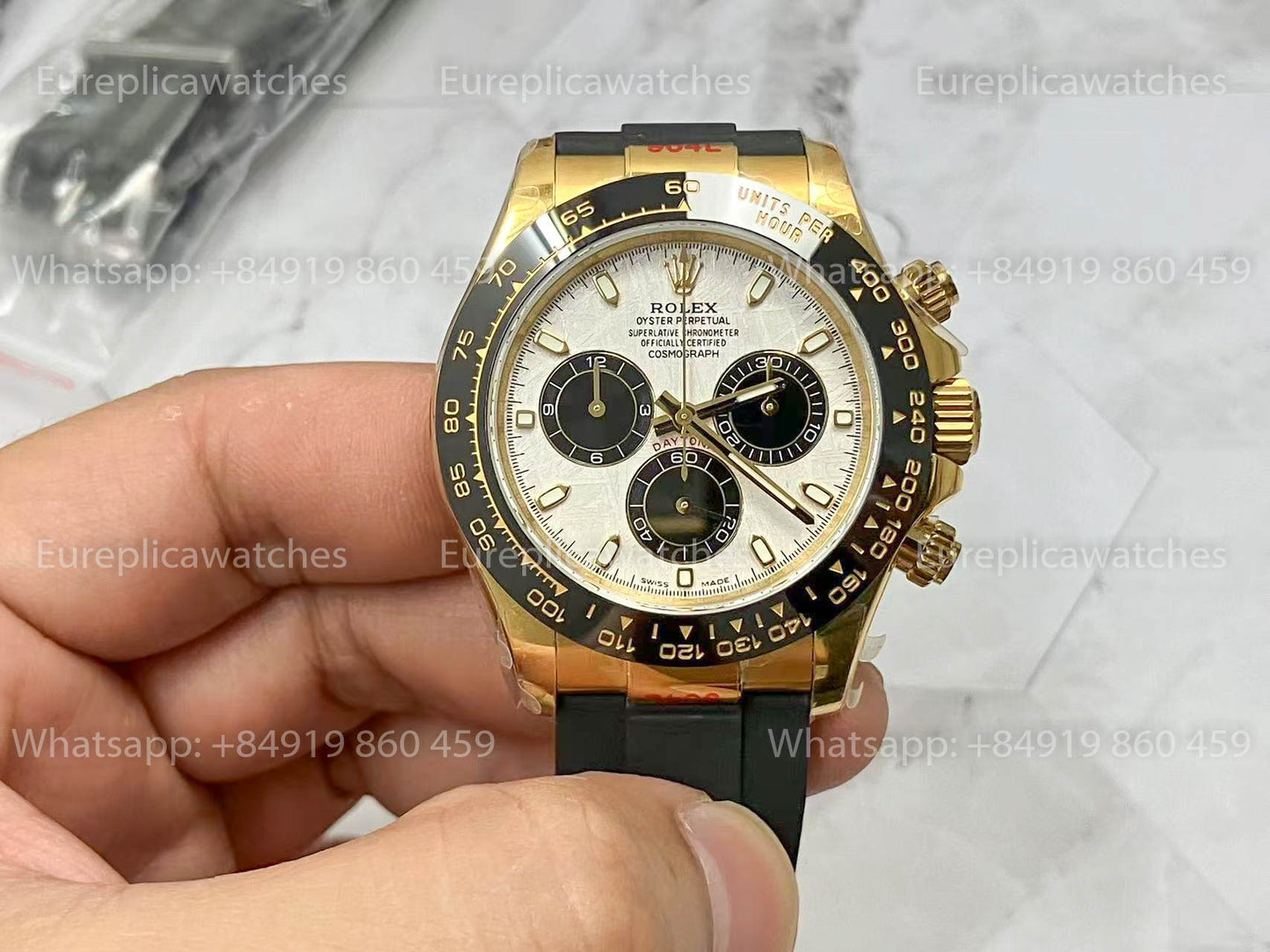 Rolex Daytona Yellow Gold Meteorite 126518LN versão melhor 1:1 QF Fabbrica Oysterflex cinturino