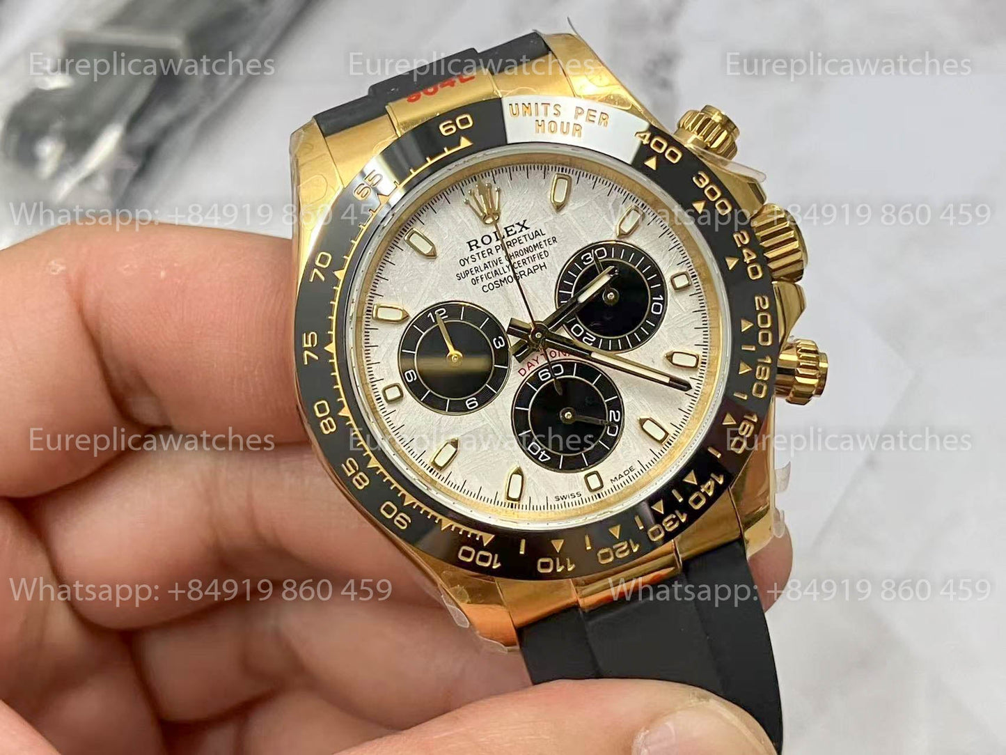 Rolex Daytona Yellow Gold Meteorite 126518LN versão melhor 1:1 QF Fabbrica Oysterflex cinturino