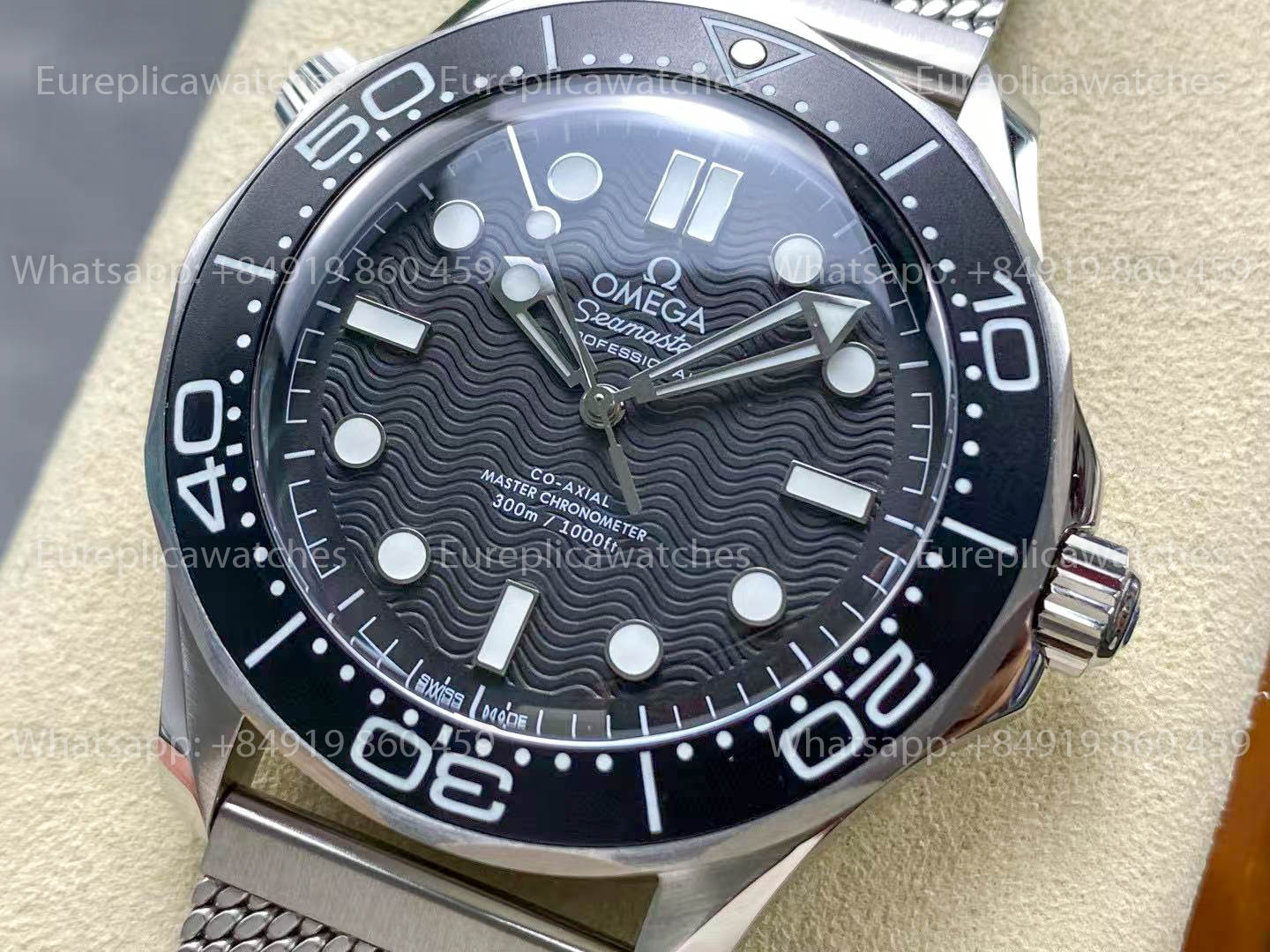 Omega Seamaster 300m 2025 quadrante preto alumínio 210.30.42.20.01.010 versão melhor VS Fabbrica