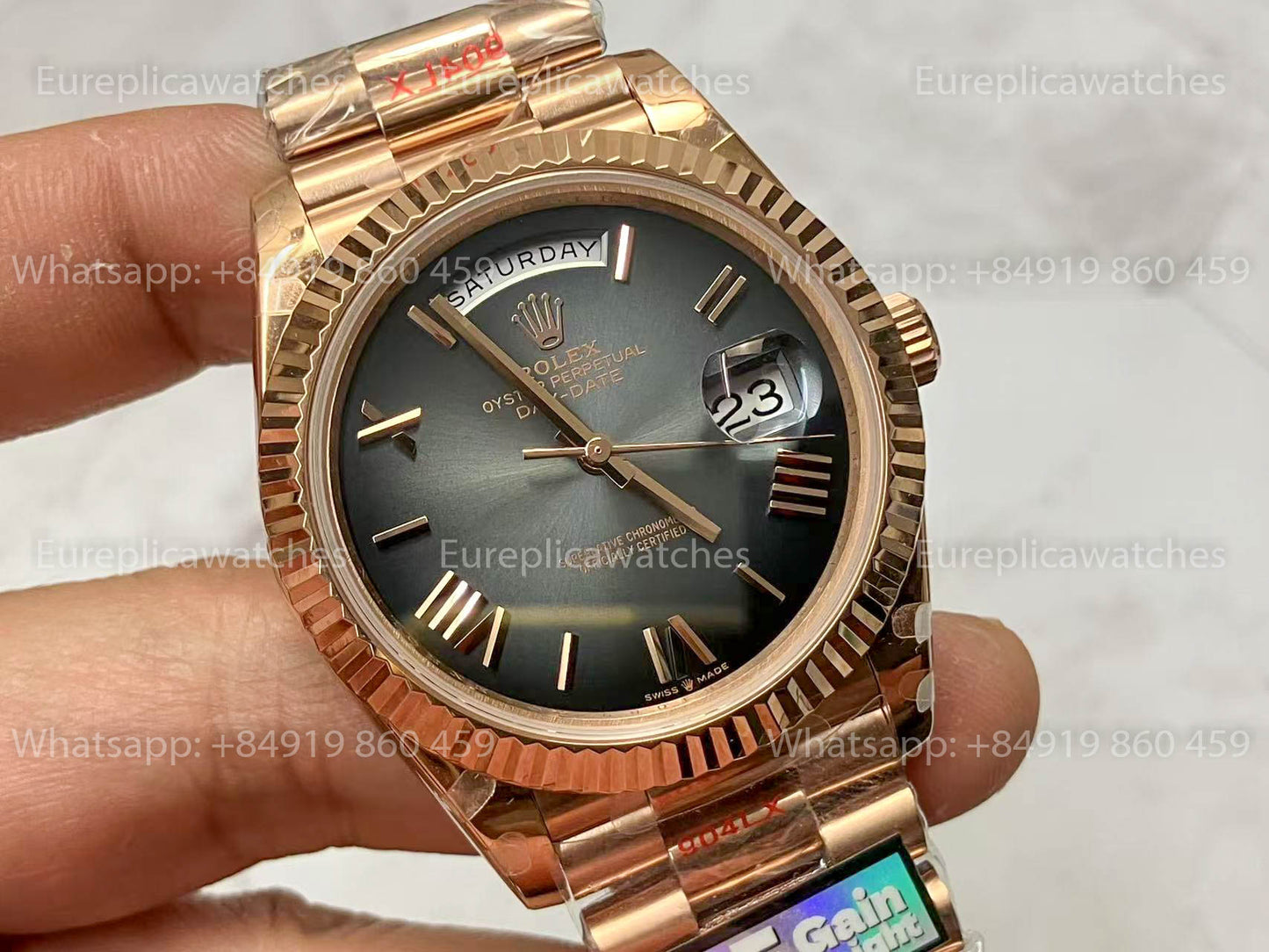 Rolex unveils the new Day-Date 40mm with a Smoked Slate Dial 2024 QF Fabbrica 1:1 Best Edition