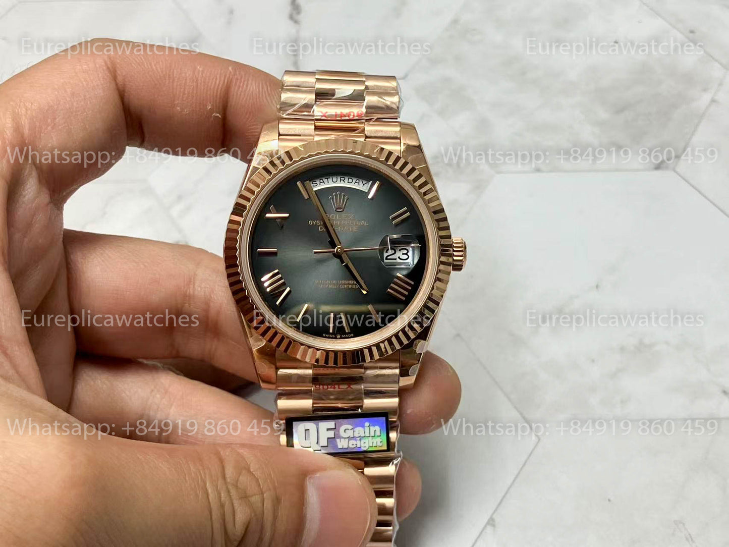 Rolex unveils the new Day-Date 40mm with a Smoked Slate Dial 2024 QF Fabbrica 1:1 Best Edition