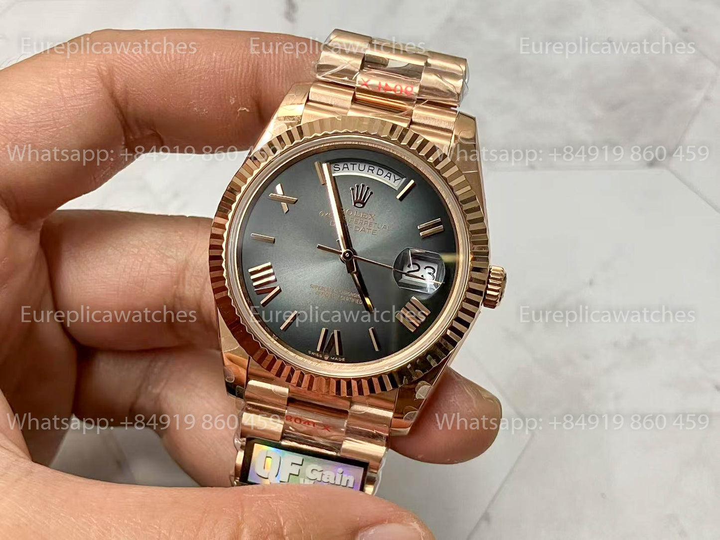 Rolex unveils the new Day-Date 40mm with a Smoked Slate Dial 2024 QF Fabbrica 1:1 Best Edition