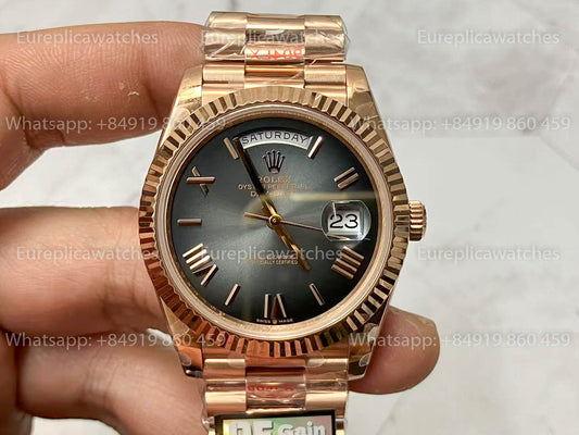 Rolex unveils the new Day-Date 40mm with a Smoked Slate Dial 2024 QF Fabbrica 1:1 Best Edition