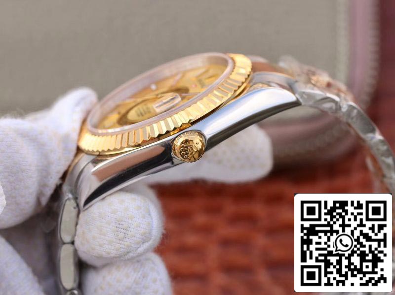 Rolex SKY-DWELLER 326938-72418 Melhor Edição 1:1 Melhor Fabrica Mostrador Dourado