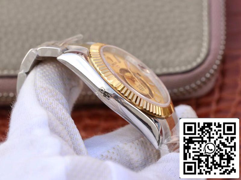 Rolex SKY-DWELLER 326938-72418 Melhor Edição 1:1 Melhor Fabrica Mostrador Dourado