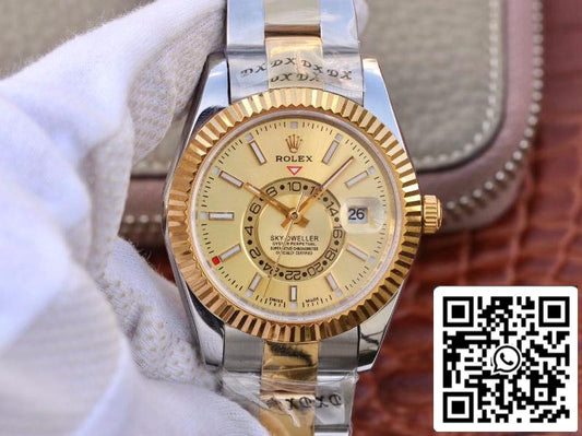 Rolex SKY-DWELLER 326938-72418 Best 1:1 Edition Best Fabbrica Gold Dial