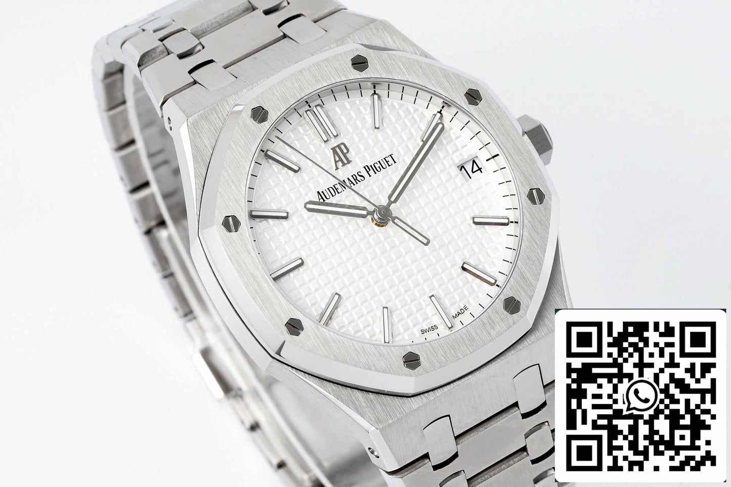 Audemars Piguet Royal Oak 15500ST.OO.1220ST.04 APS Fabbrica V2 quadrante bianco