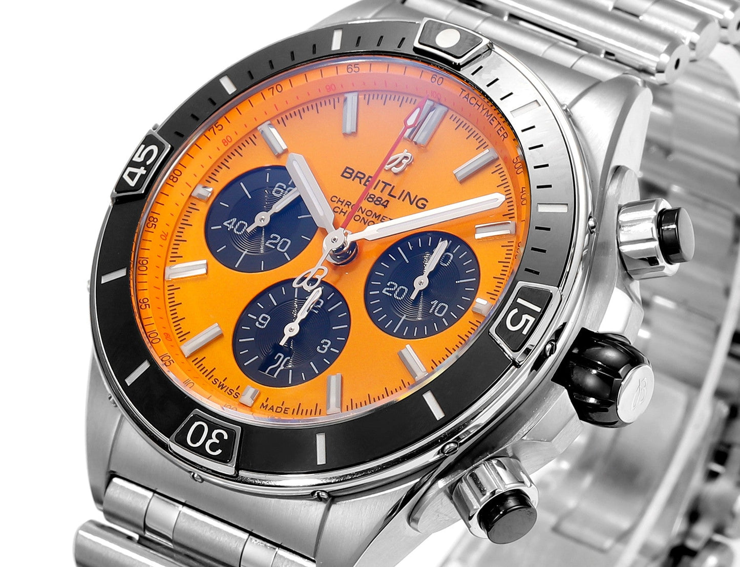 Breitling Super Chronomat B01 AB01364A1I1S1 44mm BLS Fabbrica 1:1 edizione migliore Orange quadrante