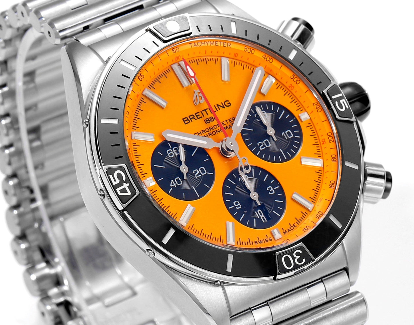 Breitling Super Chronomat B01 AB01364A1I1S1 44mm BLS Fabbrica 1:1 edizione migliore Orange quadrante