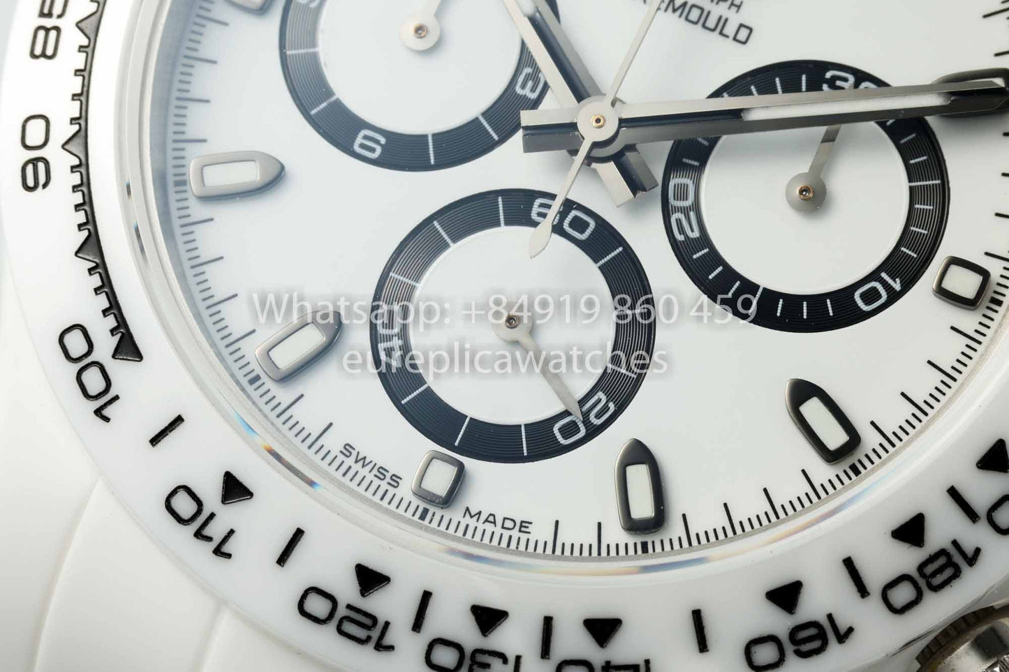 AET REMOULD Rolex Daytona personalizado Caja de cerámica blanca Esfera blanca 1:1 Mejor clon N6F Fabbrica