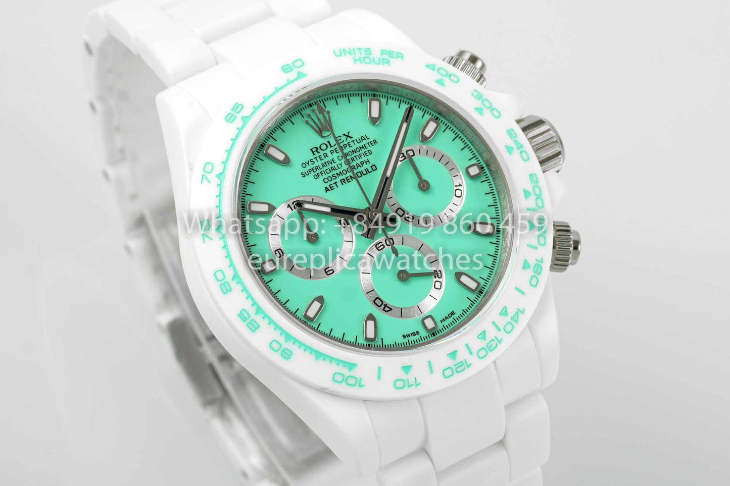AET REMOULD Custom Rolex Daytona White Ceramic case Tiffany Dial 1:1 Best Clone N6F Fabbrica
