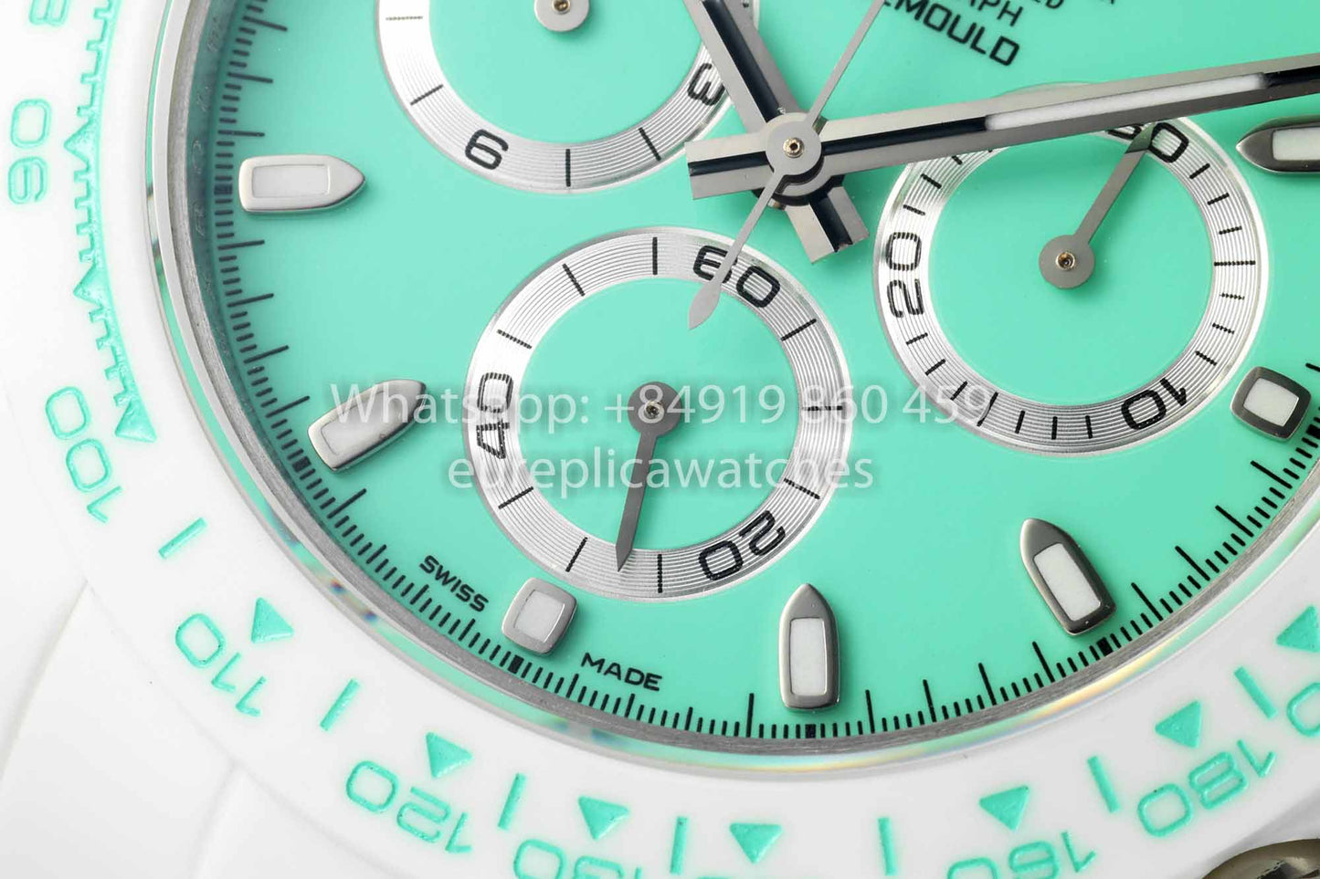 AET REMOULD Custom Rolex Daytona White Ceramic case Tiffany Dial 1:1 Best Clone N6F Fabbrica