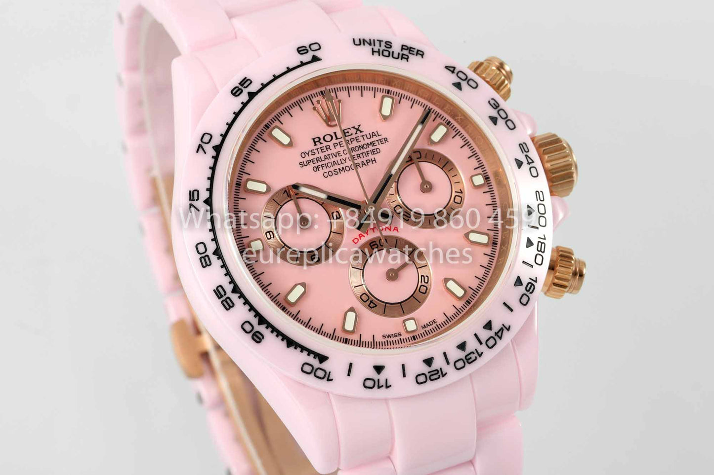 AET REMOULD Rolex Daytona personalizado Caja de cerámica rosa Esfera rosa 1:1 Mejor clon N6F Fabbrica