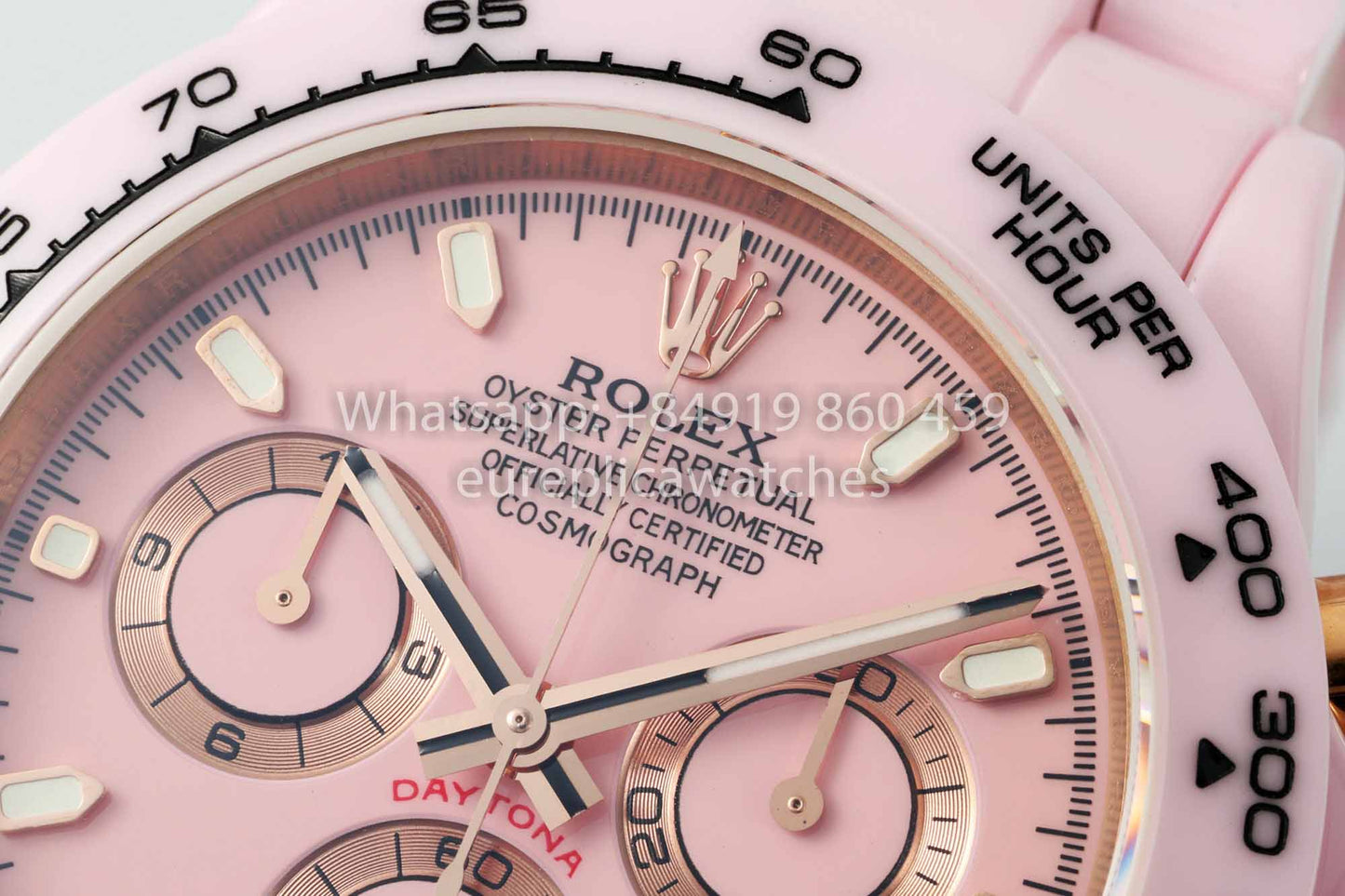 AET REMOULD Rolex Daytona personalizado Caja de cerámica rosa Esfera rosa 1:1 Mejor clon N6F Fabbrica