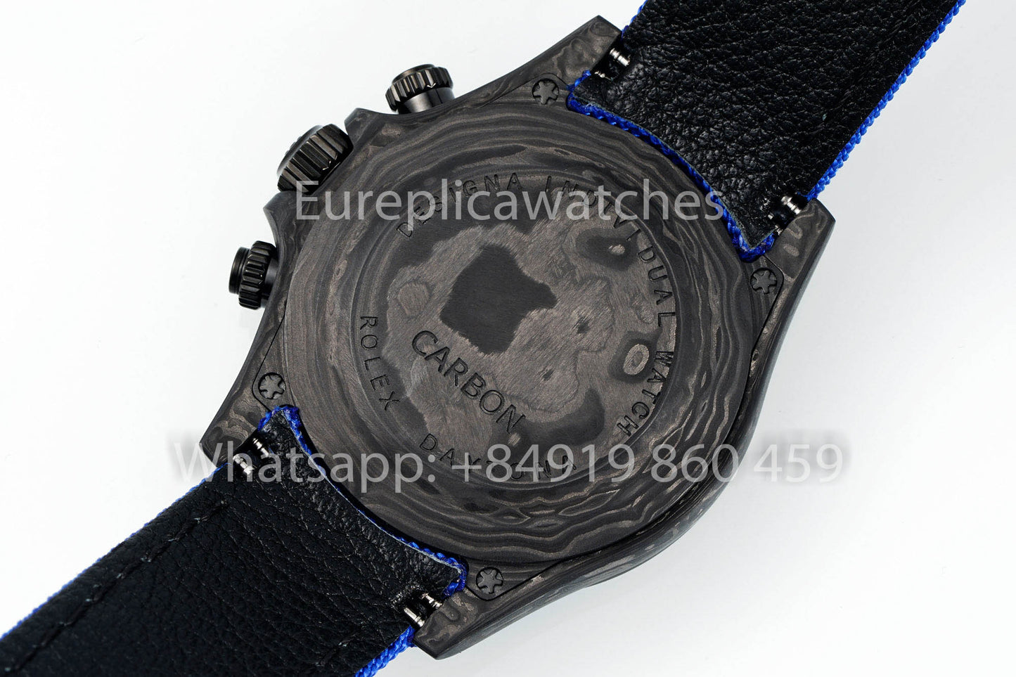 Rolex Daytona scheletrato quadrante Diw Custom NTPT Carbonio Cassa 1:1 Best Clone Blu Hands
