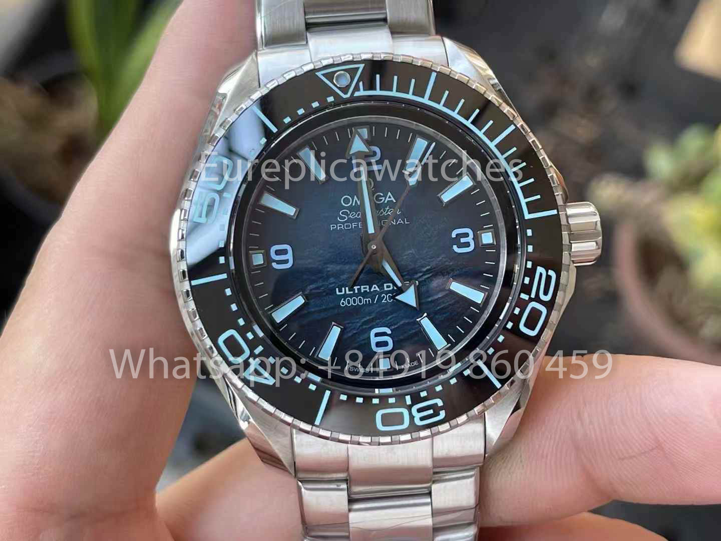 OMEGA Seamaster Planet Ocean 6000M 215.30.46.21.03.001 Ultra Deep 1:1 Best Clone VR Fabbrica VRF Blue Dial