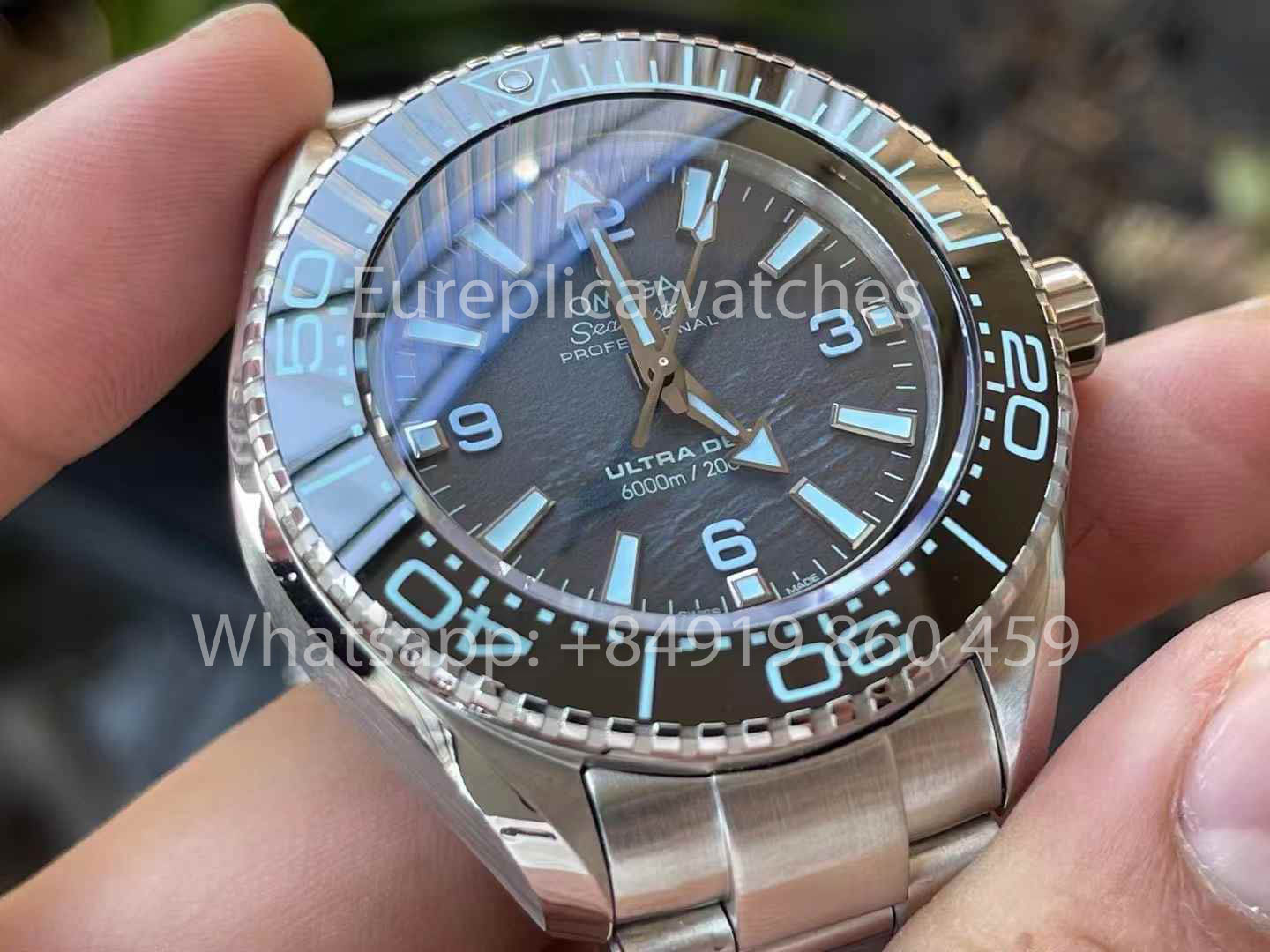 OMEGA Seamaster Planet Ocean 6000M 215.30.46.21.03.001 Ultra Deep 1:1 Best Clone VR Fabbrica VRF Blue Dial