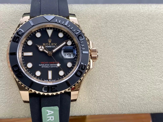 Rolex Yacht-Master 40 quadrante nero Rosa Oro  M126655-0002  1:1 edizione migliore AR Fabbrica Counterweight Versione