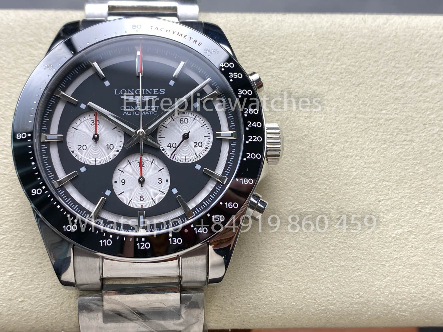 Longines Conquest Classic L3.835.4.52.6 Preto 42mm 1:1 Melhor Clone