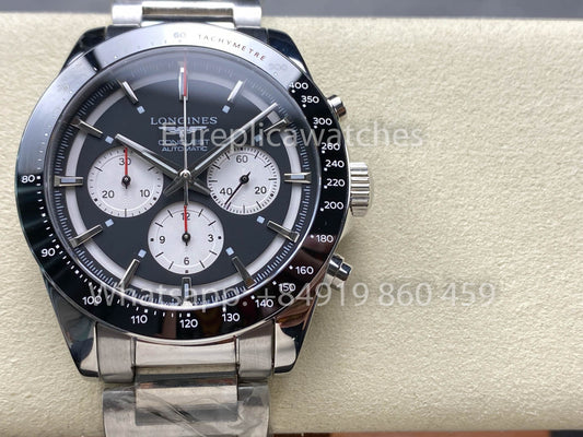 Longines Conquest Classic L3.835.4.52.6 Preto 42mm 1:1 Melhor Clone