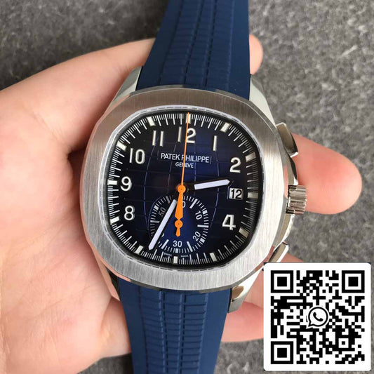 Patek Philippe Aquanaut 5968A-001 Blue Rubber cinturino 1:1 Best Edition OM Fabbrica