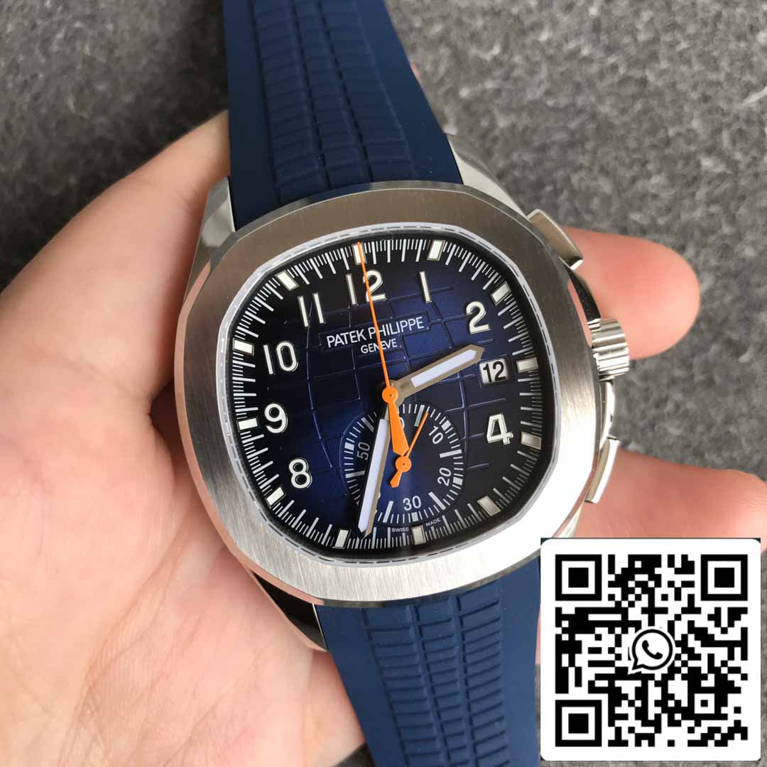 Patek Philippe Aquanaut 5968A-001 Blue Rubber cinturino 1:1 Best Edition OM Fabbrica