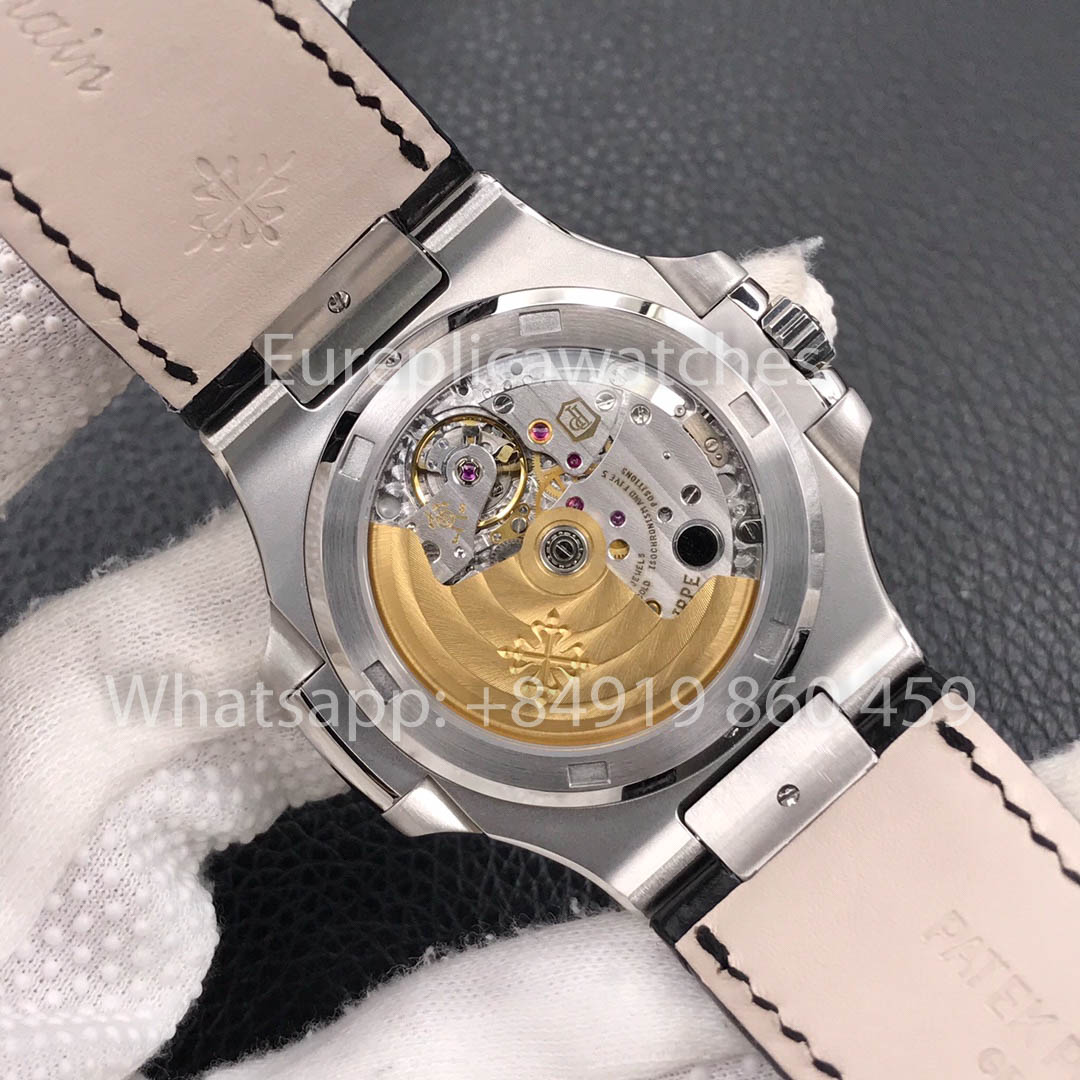 Patek Philippe Nautilus 5711G-001 Grigio quadrante 1:1 Best Clone 3K Fabbrica Newest Versione Pelle cinturino