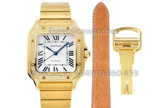 Cartier Santos De Cartier WJSA0010 Watch 1:1 Best Clone 35.1 mm BV Fabbrica
