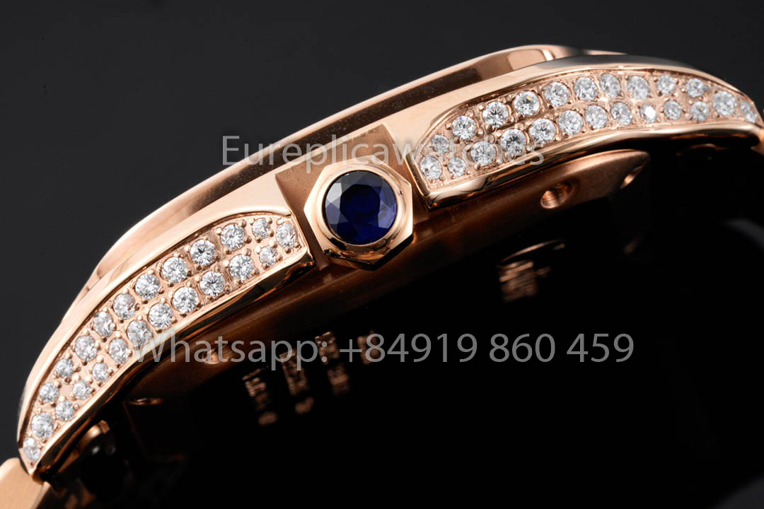 Cartier Santos De Cartier WJSA0009 Watch 1:1 Best Clone 35.1 mm BV Fabbrica Rosa Oro