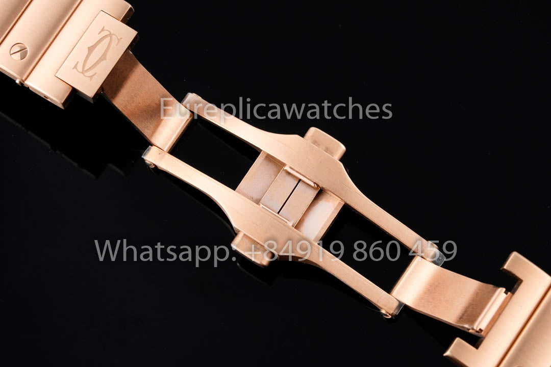 Cartier Santos De Cartier WJSA0009 Watch 1:1 Best Clone 35.1 mm BV Fabbrica Rosa Oro
