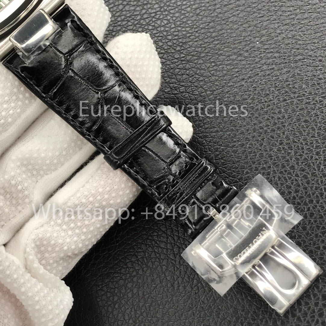 Patek Philippe Nautilus 5711/1A-014 cuadrante verde 1:1 Best Clone 3K Fabbrica Newest Versione Pelle cinturino