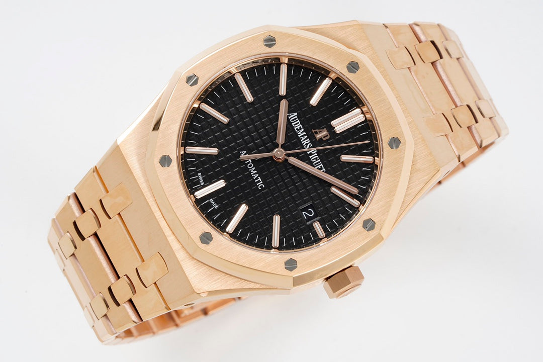 Audemars Piguet Royal Oak 15400ST 1:1 Best Edition ZF Fabbrica Esfera negra Oro rosa