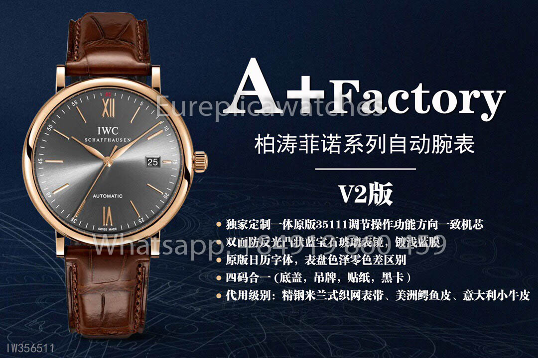 IWC Portofino IW356511 Automatic Watch 40MM 1:1 Best Clone A+ Fabbrica