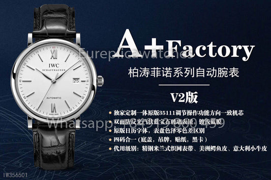 IWC Portofino IW356501 Automatic Watch 40MM 1:1 Best Clone A+ Fabbrica
