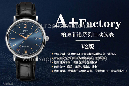 IWC Portofino IW356523 Automatic Watch 40MM 1:1 Best Clone A+ Fabbrica