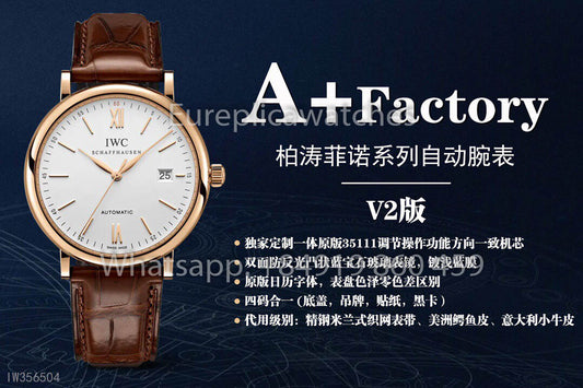 IWC Portofino IW356504 Automatic Watch 40MM 1:1 Best Clone A+ Fabbrica