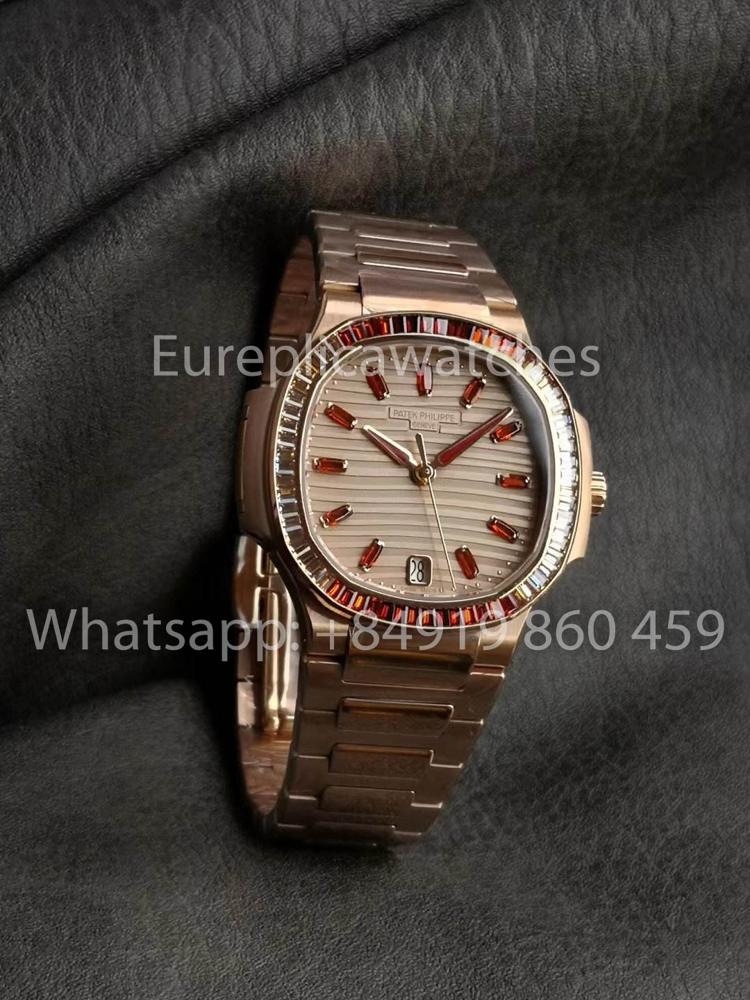 Patek Philippe Nautilus Ladies 7118/1300 Rosa Oro 1:1 Best Clone 3K Fabbrica