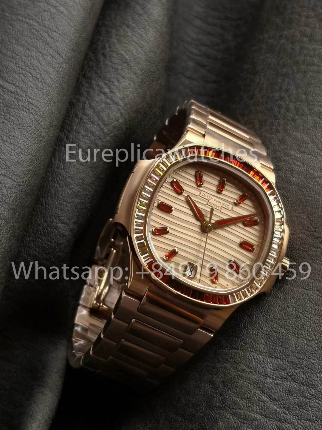 Patek Philippe Nautilus Ladies 7118/1300 Rosa Oro 1:1 Best Clone 3K Fabbrica
