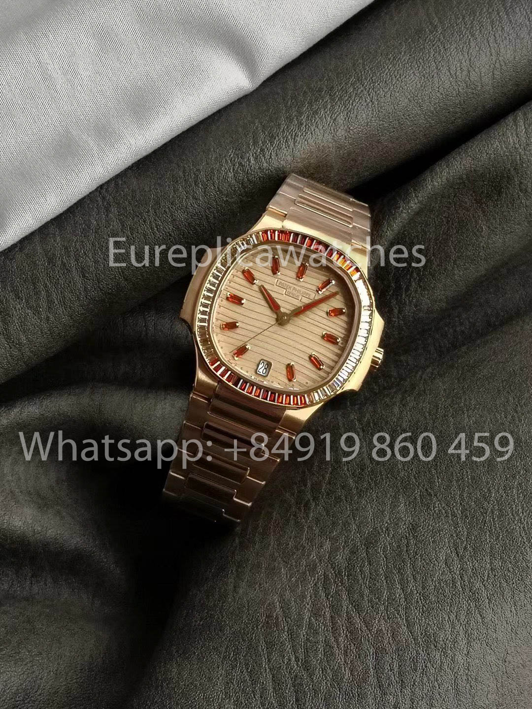 Patek Philippe Nautilus Ladies 7118/1300 Rosa Oro 1:1 Best Clone 3K Fabbrica