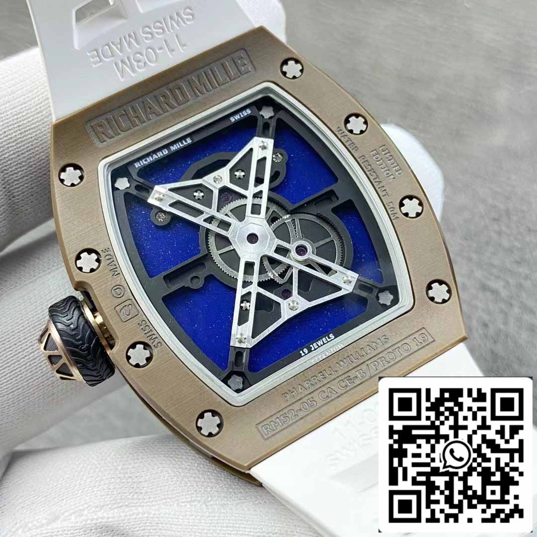 RM52-05 PHARRELL WILLIAMS 1:1 Best Edition YS Fabbrica White cinturino Tourbillon movimento