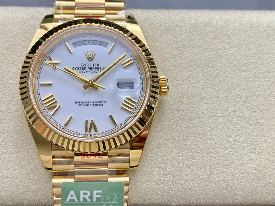 Rolex Day Date 40 M228238-0042 quadrante bianco 1:1 edizione migliore AR Fabbrica 3255 movimento