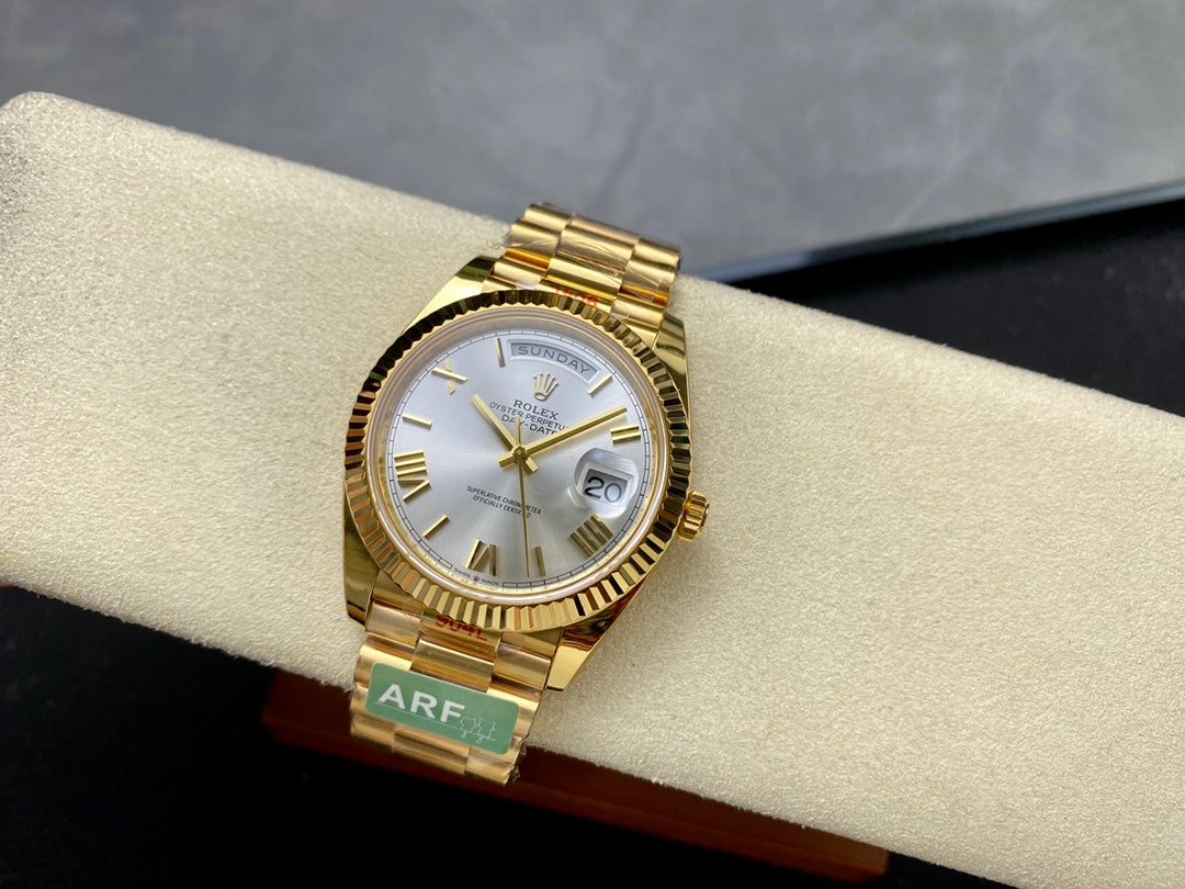 Rolex Day Date 40 M228238-0002 quadrante argento 1:1 edizione migliore AR Fabbrica 3255 movimento