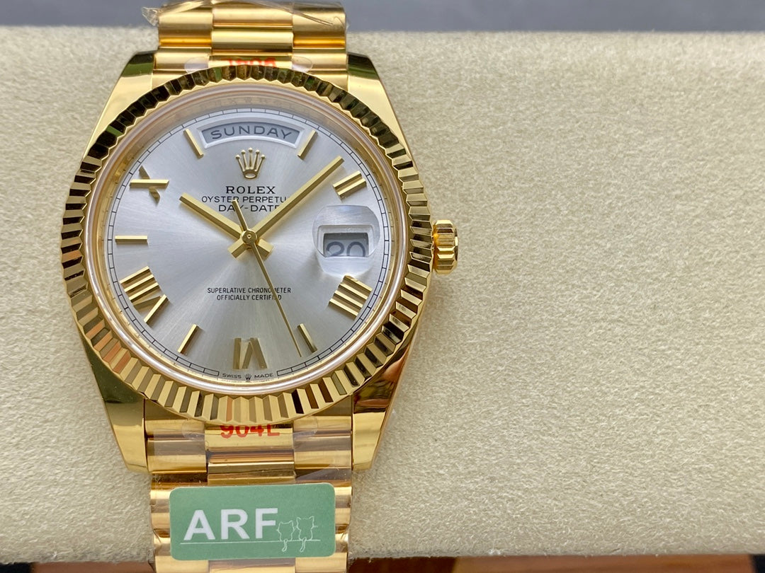Rolex Day Date 40 M228238-0002 quadrante argento 1:1 edizione migliore AR Fabbrica 3255 movimento